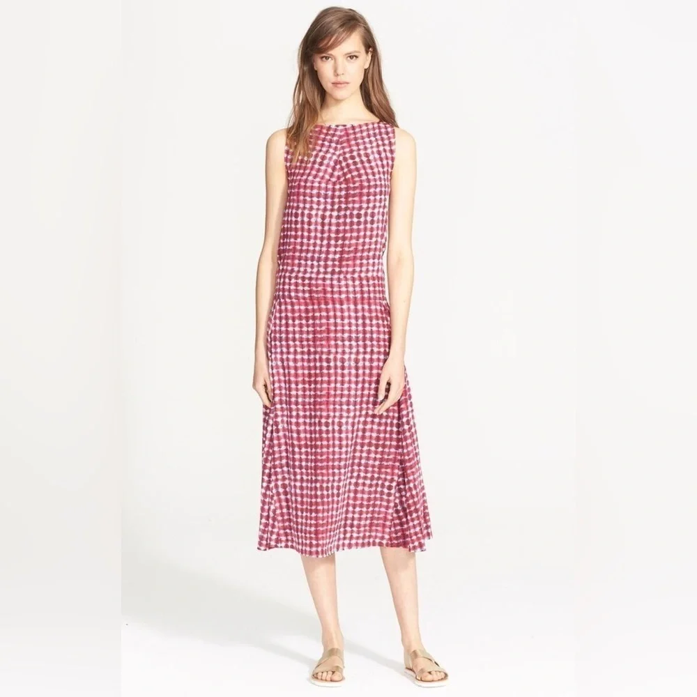 Tory Burch Sonda Silk Runway Tea Length Dress $595 Size 12